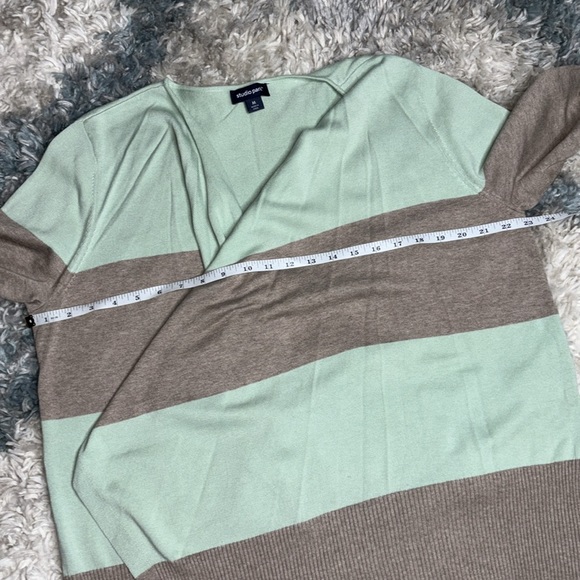 Studio Park x Kerstin Lindquist Bay Breeze Cardigan ~ Soft Jade/Taupe - Picture 5 of 6